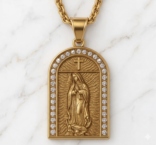 COLGANTE VIRGEN DIAMOND+ CORDÓN GRATIS